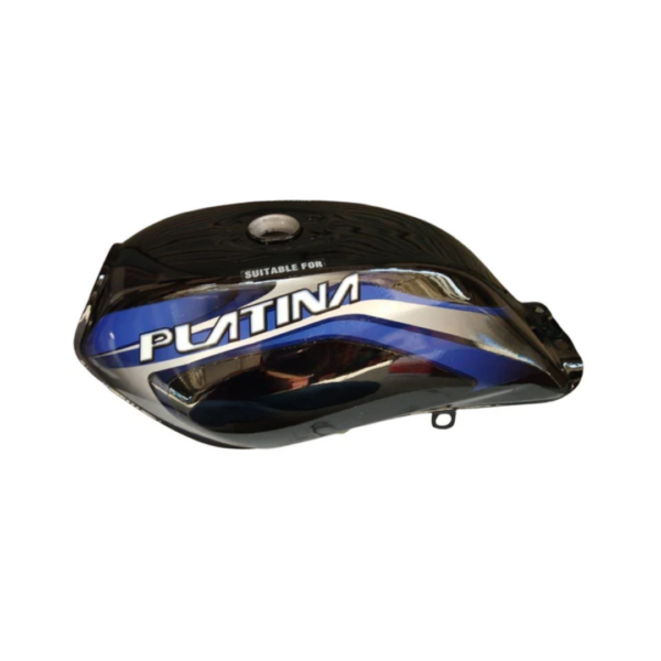 Ensons Petrol Tank for Bajaj Platina 125 (Black/Blue)
