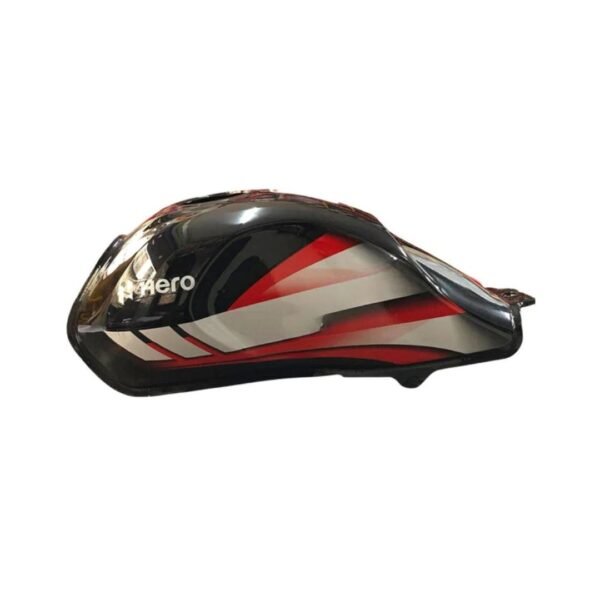 Ensons Petrol Tank for Hero CD Deluxe BS6 | HF Deluxe BS6 | Black & Red