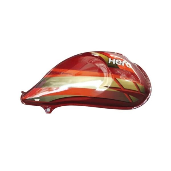Ensons Petrol Tank for Hero CD Deluxe New Model (Red/Orange)